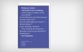 Anthology and catalogue for the typography symposium “Dialog der Schrift 2011”