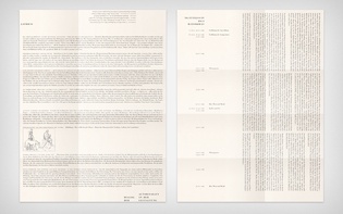 Front and back of the unfolded leaflet